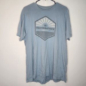 Travis Mathew Light Blue Men's Short Sleeve T-Shirt, XL